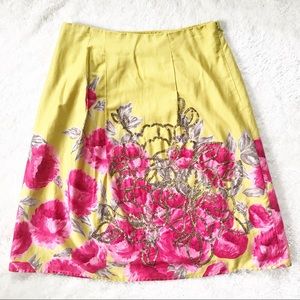 🌹Anthro Odille Sequin Floral Skirt